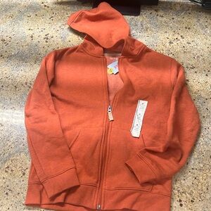 Cat & Jack Orange Zip Up Hoodie M(8-10)